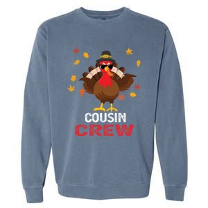 Cousin Crew Turkey Family Thanksgiving Pajamas Matching Gift Cute Gift Garment-Dyed Sweatshirt