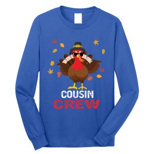 Cousin Crew Turkey Family Thanksgiving Pajamas Matching Gift Cute Gift Long Sleeve Shirt