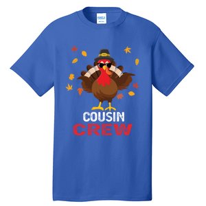 Cousin Crew Turkey Family Thanksgiving Pajamas Matching Gift Cute Gift Tall T-Shirt