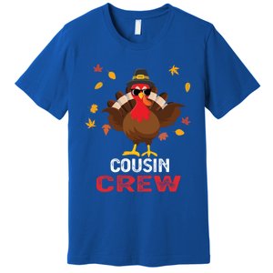 Cousin Crew Turkey Family Thanksgiving Pajamas Matching Gift Cute Gift Premium T-Shirt