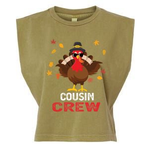 Cousin Crew Turkey Family Thanksgiving Pajamas Matching Gift Cute Gift Garment-Dyed Women's Muscle Tee