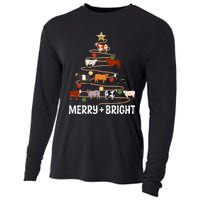 Cow Christmas Tree Western Merry And Bright Family Pajama Cooling Performance Long Sleeve Crew