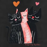 Cute Cat Trio With Hearts Art For Cat Lovers Adult Drive Performance Visor