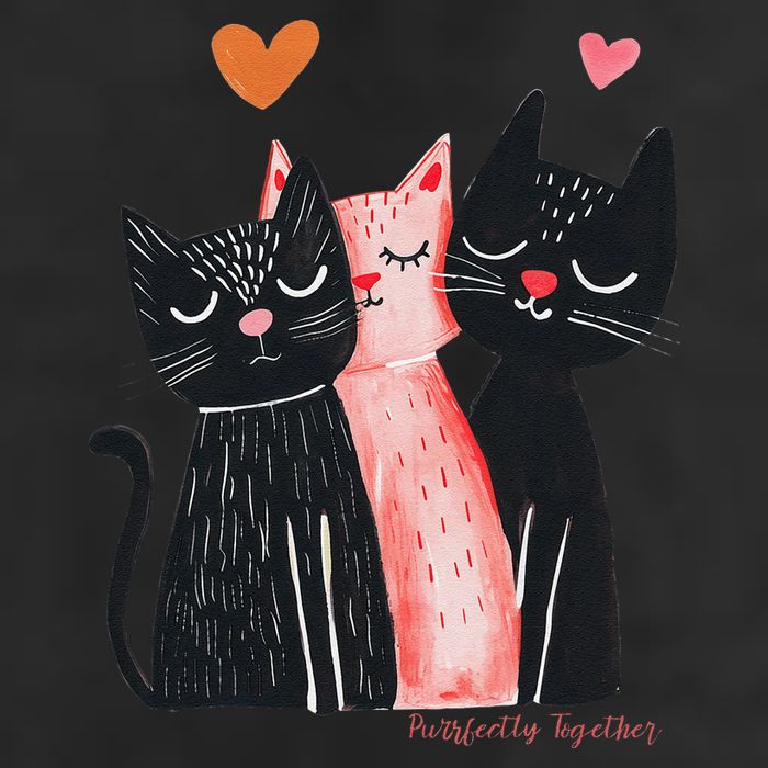 Cute Cat Trio With Hearts Art For Cat Lovers Adult Drive Performance Visor