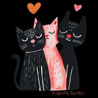 Cute Cat Trio With Hearts Art For Cat Lovers Zip Tote Bag