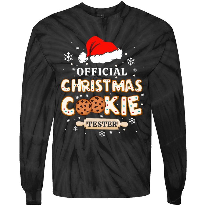 Christmas Cookie Tester Taster Baking Crew Tie-Dye Long Sleeve Shirt