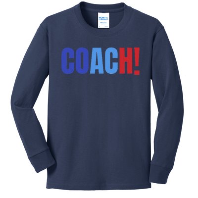 Coach! Coach Tim Walz Tribute Harris Walz Election 2024 Kids Long Sleeve Shirt