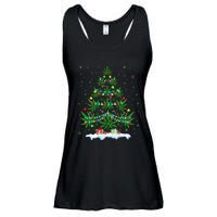 Cannabis Christmas Tree Xmas Funny Smoking Weed Marijuana Ladies Essential Flowy Tank