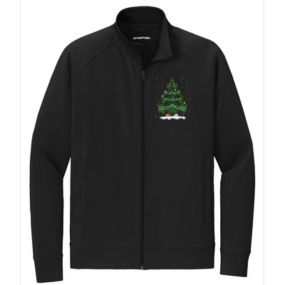 Cannabis Christmas Tree Xmas Funny Smoking Weed Marijuana Stretch Full-Zip Cadet Jacket