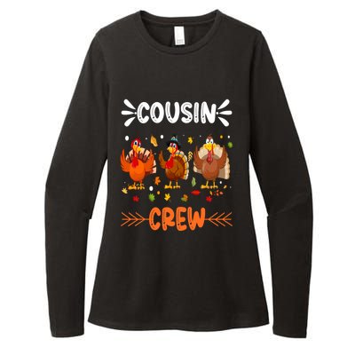 Cousin Crew Turkey Family Thanksgiving Pajamas Matching Gift Womens CVC Long Sleeve Shirt