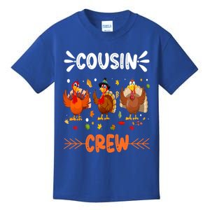 Cousin Crew Turkey Family Thanksgiving Pajamas Matching Gift Kids T-Shirt