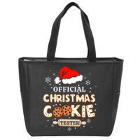 Christmas Cookie Tester Taster Baking Crew Zip Tote Bag