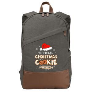 Christmas Cookie Tester Taster Baking Crew Cotton Canvas Backpack