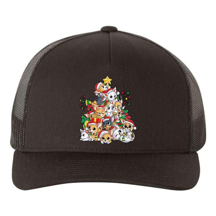 Chihuahua Christmas Tree Santa Dog Lover Xmas Women Yupoong Adult 5-Panel Trucker Hat