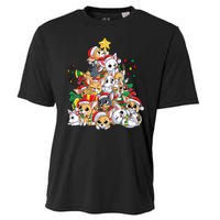 Chihuahua Christmas Tree Santa Dog Lover Xmas Women Cooling Performance Crew T-Shirt