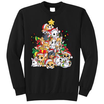 Chihuahua Christmas Tree Santa Dog Lover Xmas Women Sweatshirt