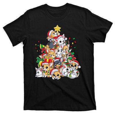 Chihuahua Christmas Tree Santa Dog Lover Xmas Women T-Shirt