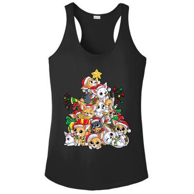 Chihuahua Christmas Tree Santa Dog Lover Xmas Women Ladies PosiCharge Competitor Racerback Tank