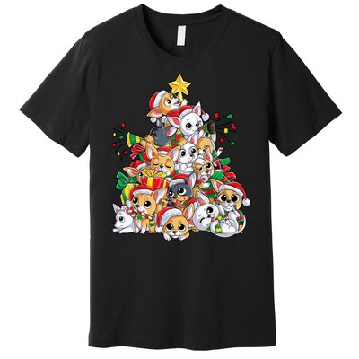 Chihuahua Christmas Tree Santa Dog Lover Xmas Women Premium T-Shirt