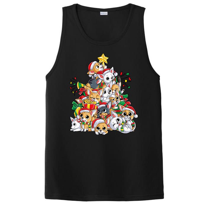 Chihuahua Christmas Tree Santa Dog Lover Xmas Women PosiCharge Competitor Tank