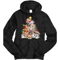 Chihuahua Christmas Tree Santa Dog Lover Xmas Women Tie Dye Hoodie