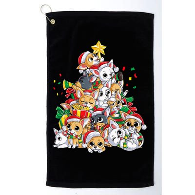 Chihuahua Christmas Tree Santa Dog Lover Xmas Women Golf Towel