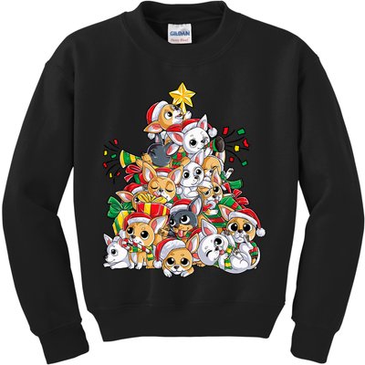 Chihuahua Christmas Tree Santa Dog Lover Xmas Women Kids Sweatshirt