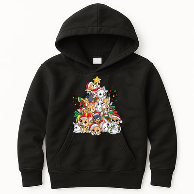Chihuahua Christmas Tree Santa Dog Lover Xmas Women Kids Hoodie
