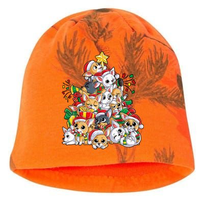 Chihuahua Christmas Tree Santa Dog Lover Xmas Women Kati - Camo Knit Beanie