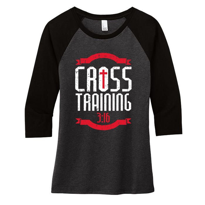 Christian Cross Training 316 Workout Fitness Women's Tri-Blend 3/4-Sleeve Raglan Shirt