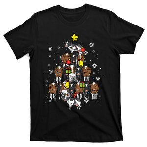 Cow Christmas Tree Xmas Farmer Farm T-Shirt