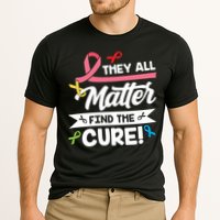 Cancer Cure They All Matter Find The Cure! All Ribbons Cooling Performance Crew T-Shirt