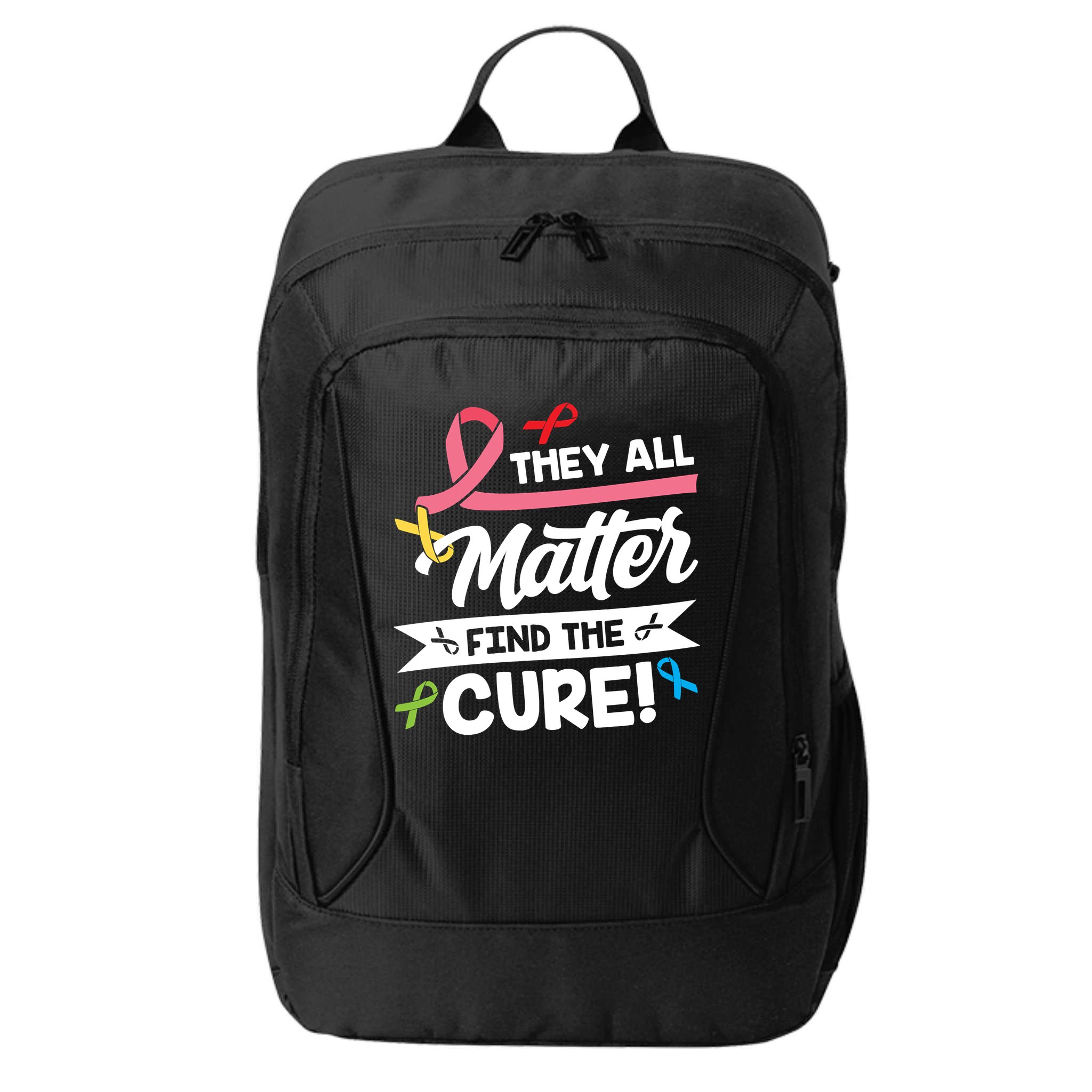 Cancer Cure They All Matter Find The Cure! All Ribbons City Backpack