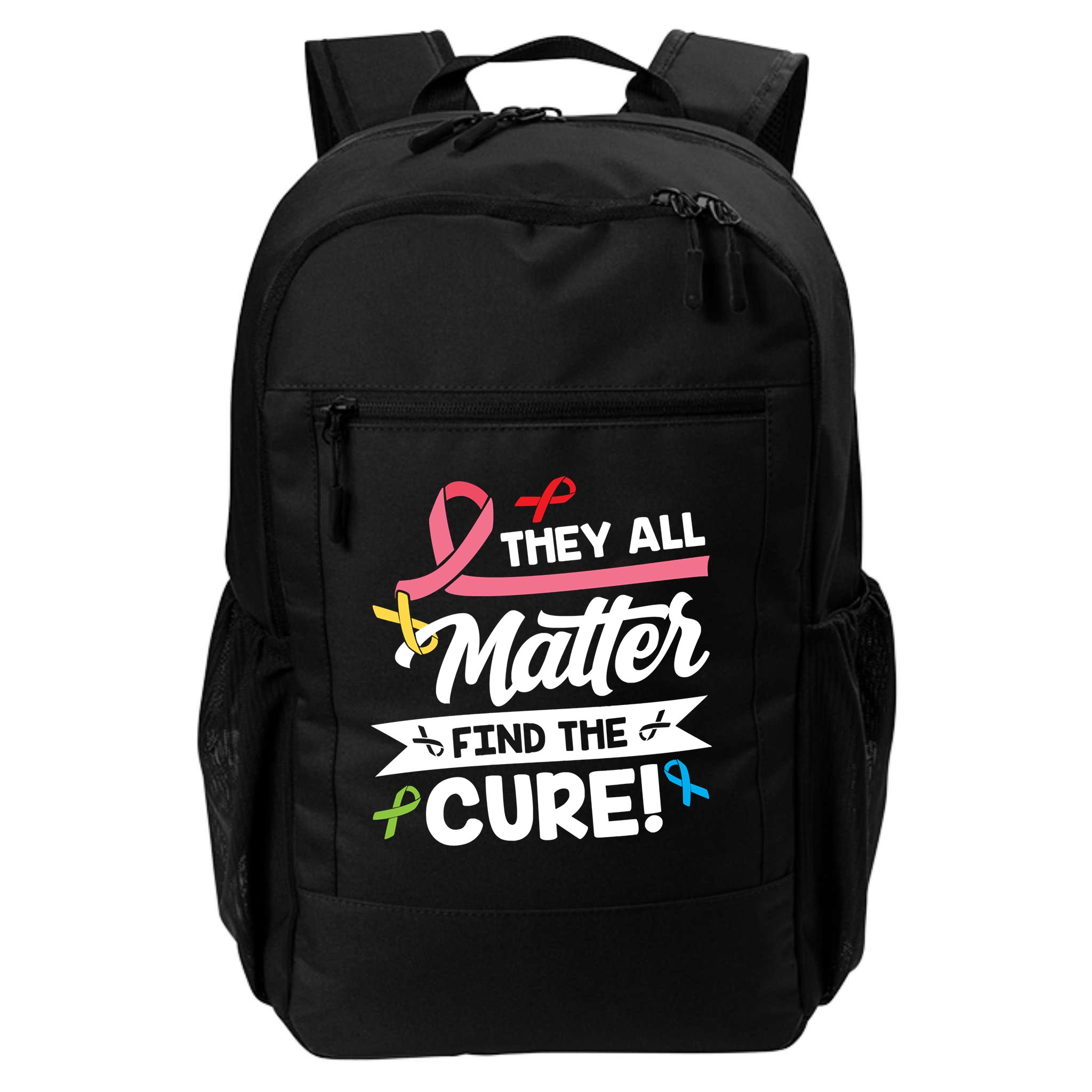 Cancer Cure They All Matter Find The Cure! All Ribbons Backpack