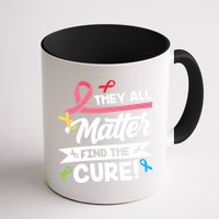 Cancer Cure They All Matter Find The Cure! All Ribbons Mug
