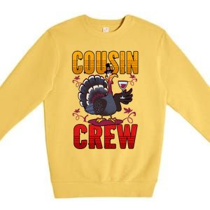 Cousin Crew Thanksgiving Pajamas Cute Gift Premium Crewneck Sweatshirt