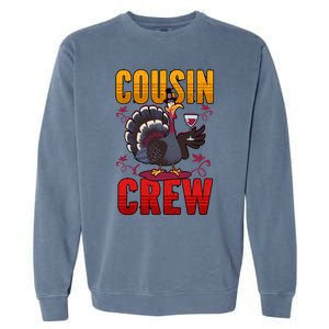 Cousin Crew Thanksgiving Pajamas Cute Gift Garment-Dyed Sweatshirt