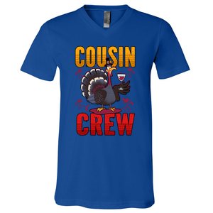 Cousin Crew Thanksgiving Pajamas Cute Gift V-Neck T-Shirt