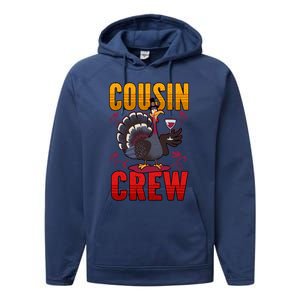 Cousin Crew Thanksgiving Pajamas Cute Gift Performance Fleece Hoodie