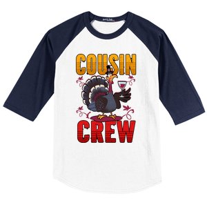 Cousin Crew Thanksgiving Pajamas Cute Gift Baseball Sleeve Shirt