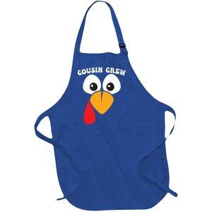 Cousin Crew Turkey Matching Family Group Thanksgiving Party Great Gift Full-Length Apron With Pockets