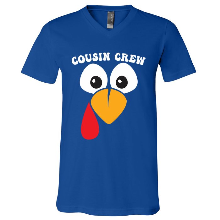 Cousin Crew Turkey Matching Family Group Thanksgiving Party Great Gift V-Neck T-Shirt