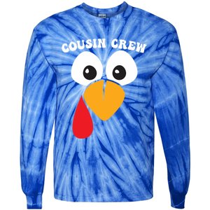 Cousin Crew Turkey Matching Family Group Thanksgiving Party Great Gift Tie-Dye Long Sleeve Shirt