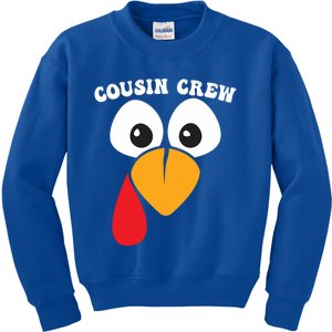 Cousin Crew Turkey Matching Family Group Thanksgiving Party Great Gift Kids Sweatshirt