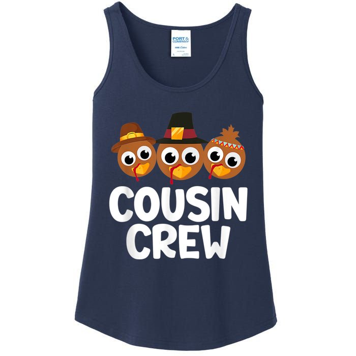 Cousin Crew Turkey Matching Family Thanksgiving Pjs Pajamas Ladies Essential Tank