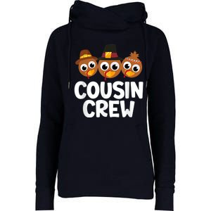 Cousin Crew Turkey Matching Family Thanksgiving Pjs Pajamas Womens Funnel Neck Pullover Hood