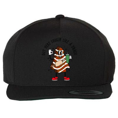 Coffee Christmas Tree Cake Out Here Lookin Like A Snack Xmas Gift Wool Snapback Cap