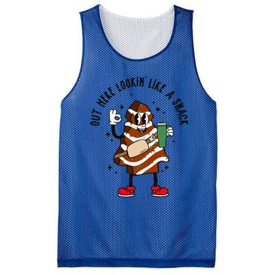 Coffee Christmas Tree Cake Out Here Lookin Like A Snack Xmas Gift Mesh Reversible Basketball Jersey Tank