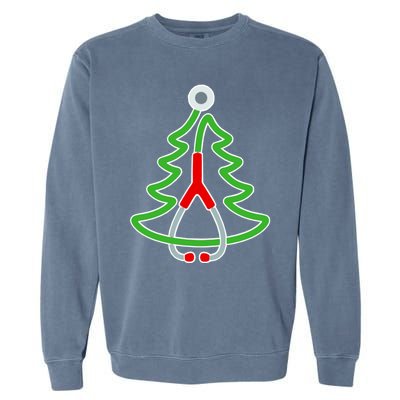 Custom Christmas Tree Stethoscope Christmas Nurse Gift Garment-Dyed Sweatshirt