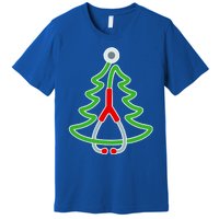 Custom Christmas Tree Stethoscope Christmas Nurse Gift Premium T-Shirt